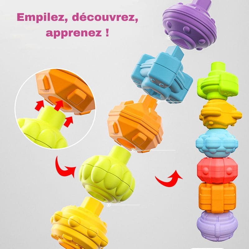 Jouet d'Éveil Bébé : Blocs Éducatifs Multifonctions | BabyCubix – Image 8