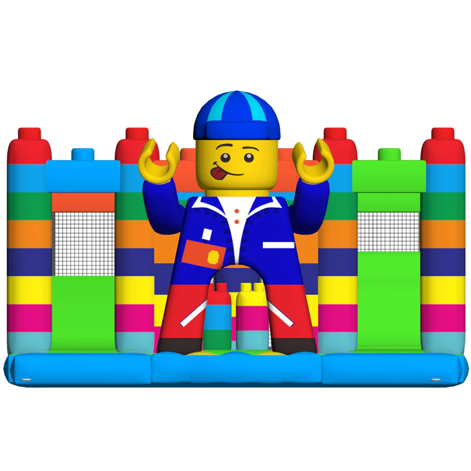 Multiplay Maxi 2 toboggans, cubes colorés, château gonflable – Image 3
