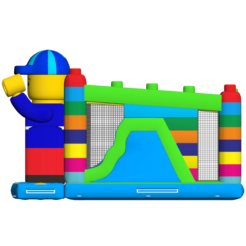 Multiplay Maxi 2 toboggans, cubes colorés, château gonflable – Image 5