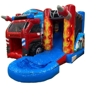 Château gonflable « Mini camion de pompiers » Multiplay