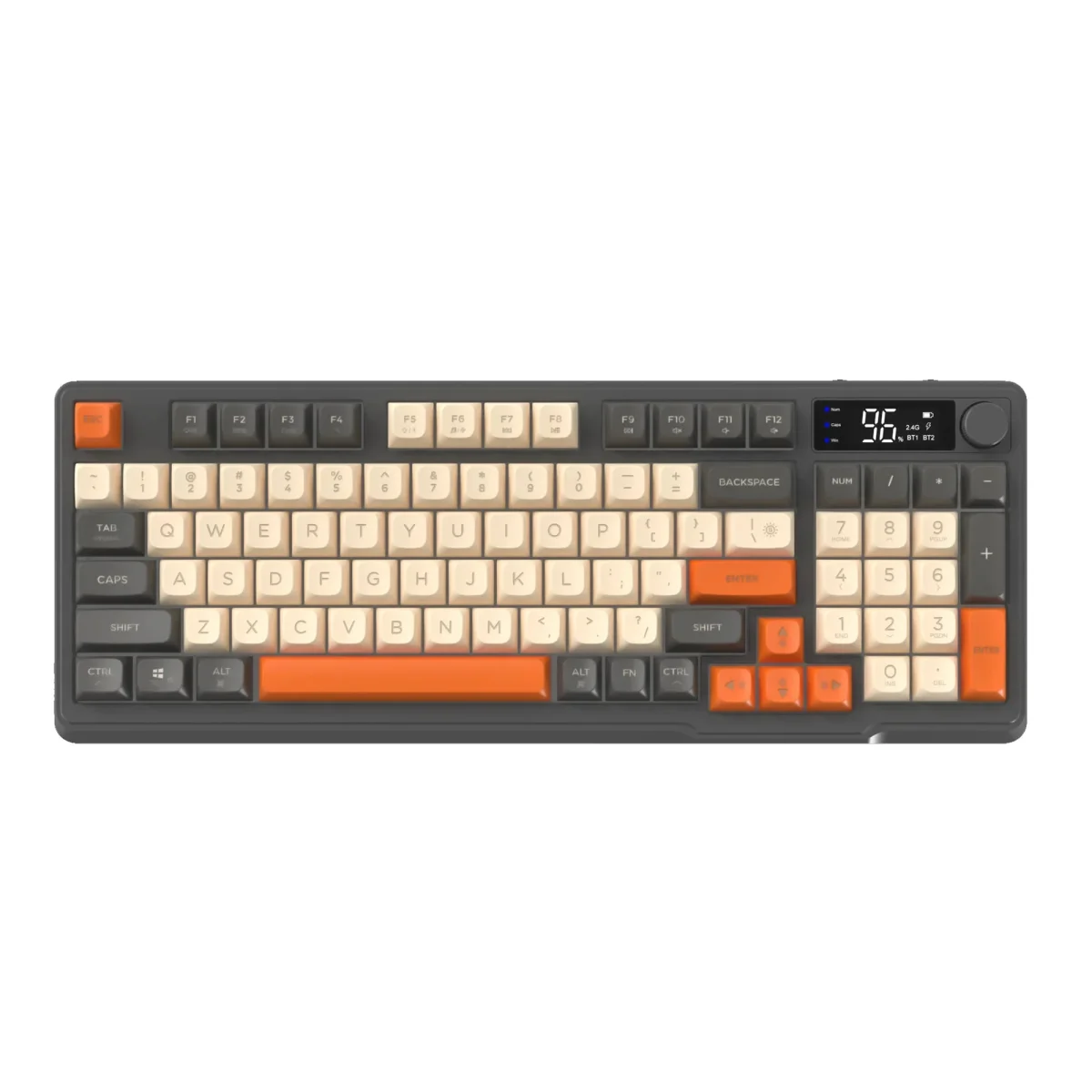 Clavier Gamer Sans Fil Noir Orange Qwerty – Image 2